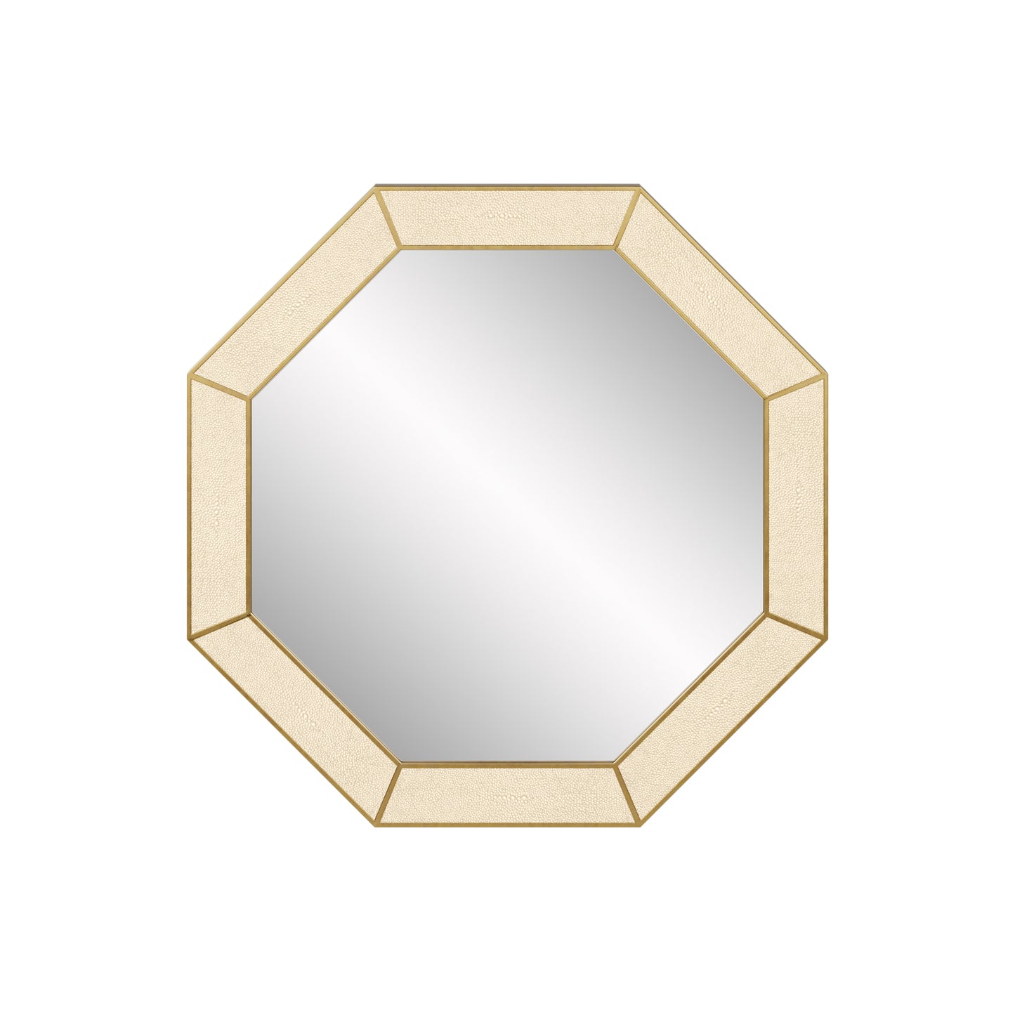 Hampton Mirror Octagon Ivory Shagreen