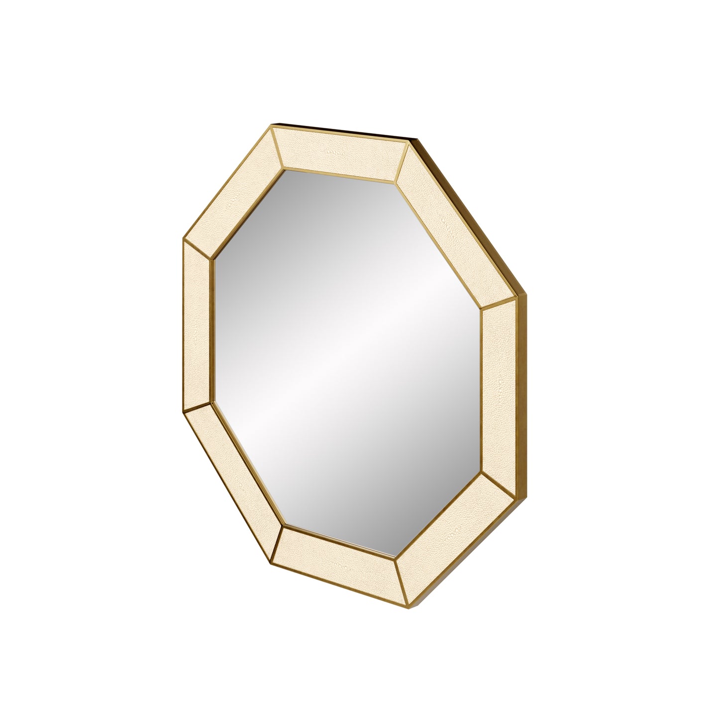 Hampton Mirror Octagon Ivory Shagreen