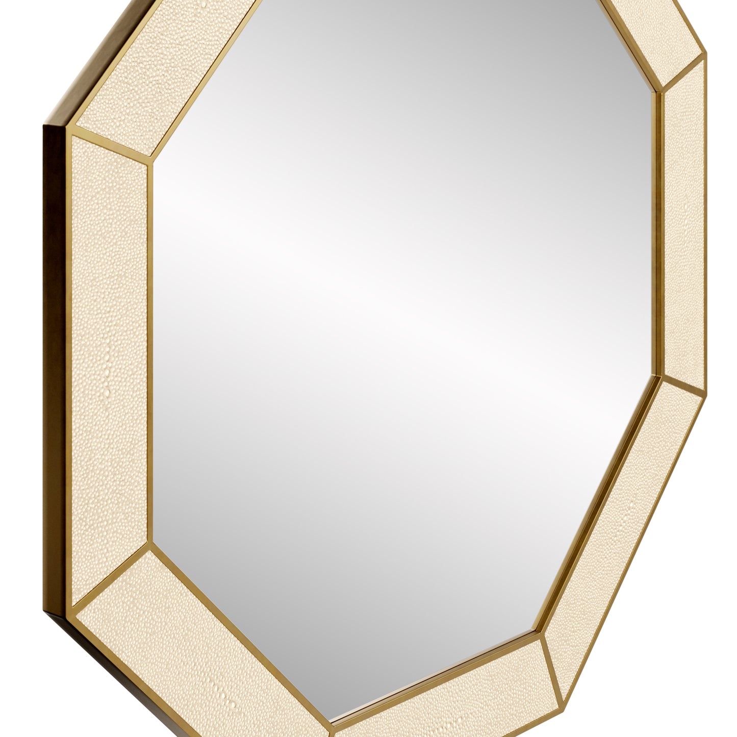 Hampton Mirror Octagon Ivory Shagreen